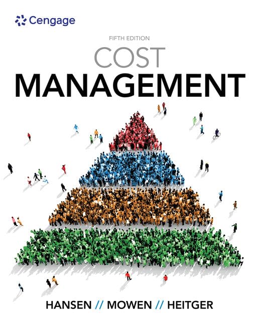 Cost Management 5th Edition