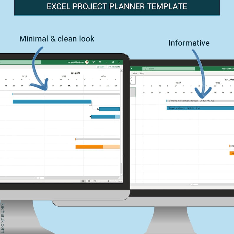 Gantt Chart Excellence: Automated, Effortless, Effective Planning Excel Template