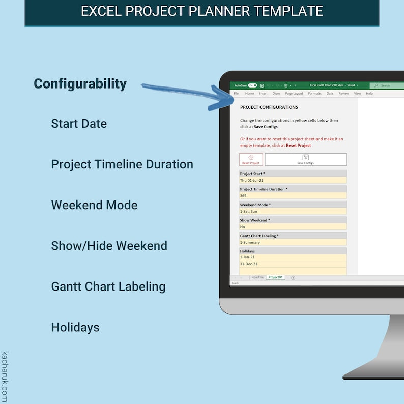 Gantt Chart Excellence: Automated, Effortless, Effective Planning Excel Template