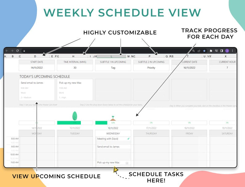 Grow Your Productivity: To-Do List Template with Tree Planting Concept