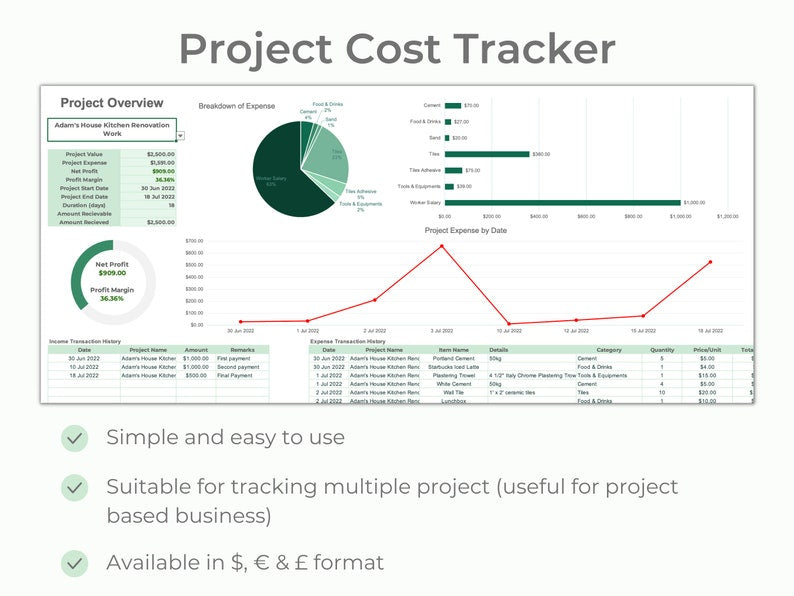 Master Your Project Finances: Introducing the Project Cost Tracker Spreadsheet!