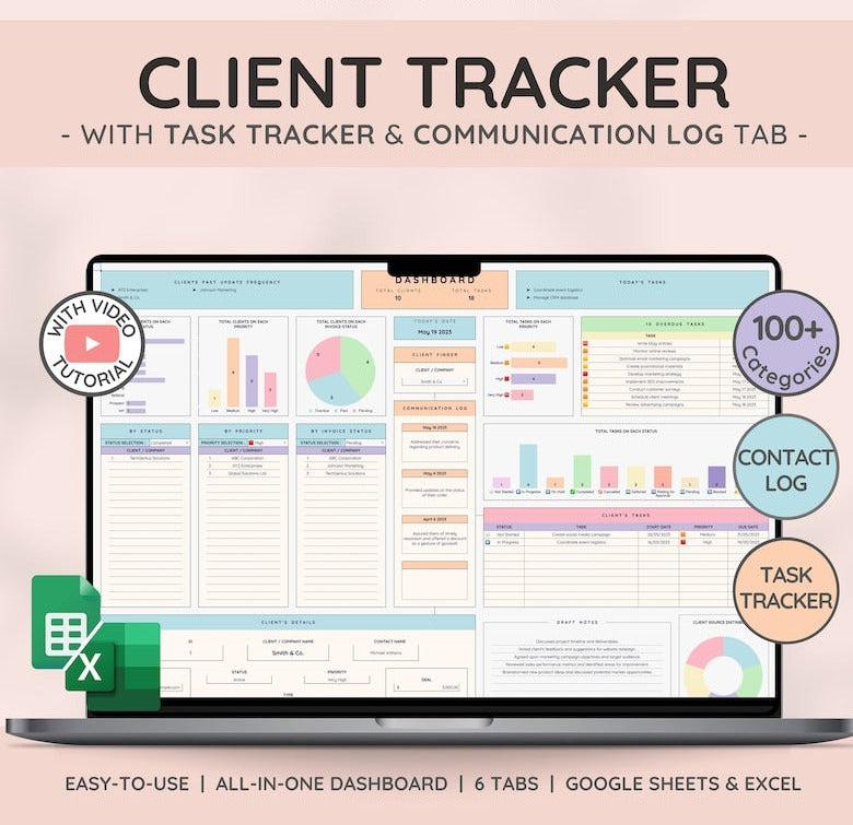 🚀 Elevate Your Business: Streamline Client Management with Our Comprehensive Tracker Template! 📈✨