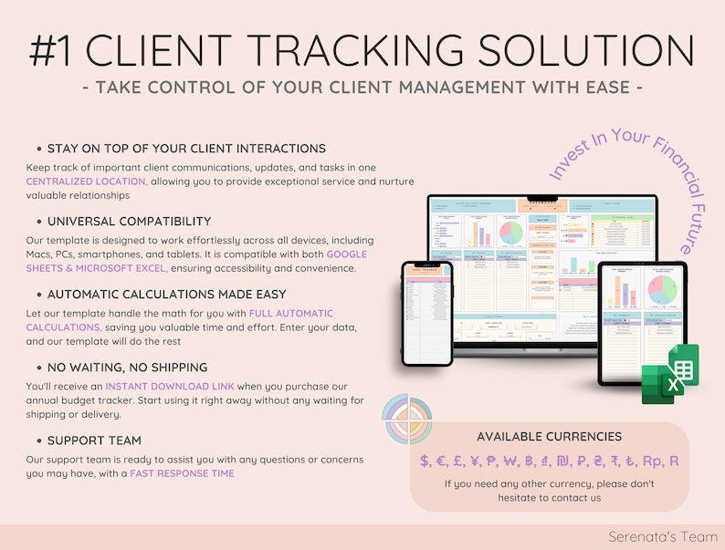 🚀 Elevate Your Business: Streamline Client Management with Our Comprehensive Tracker Template! 📈✨