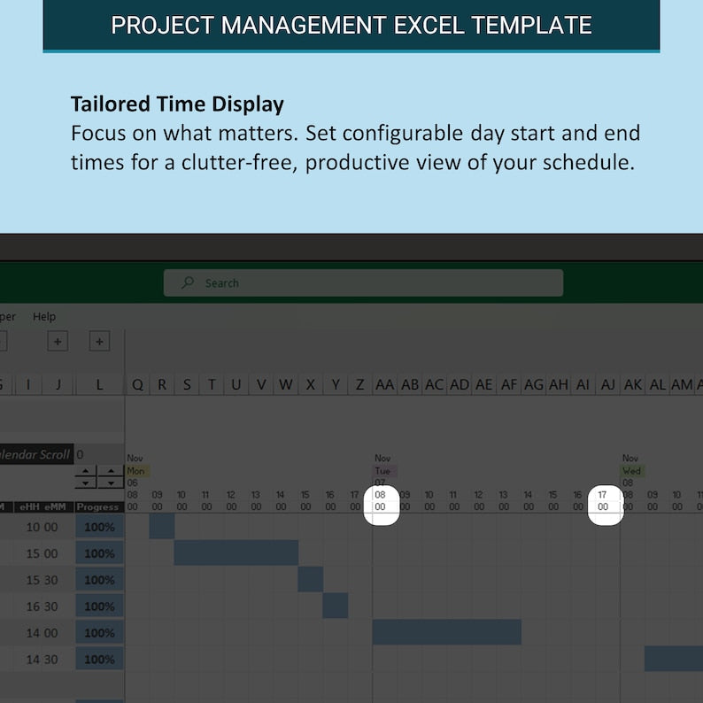 Optimize Project Management: Hourly Planner Gantt Chart Template