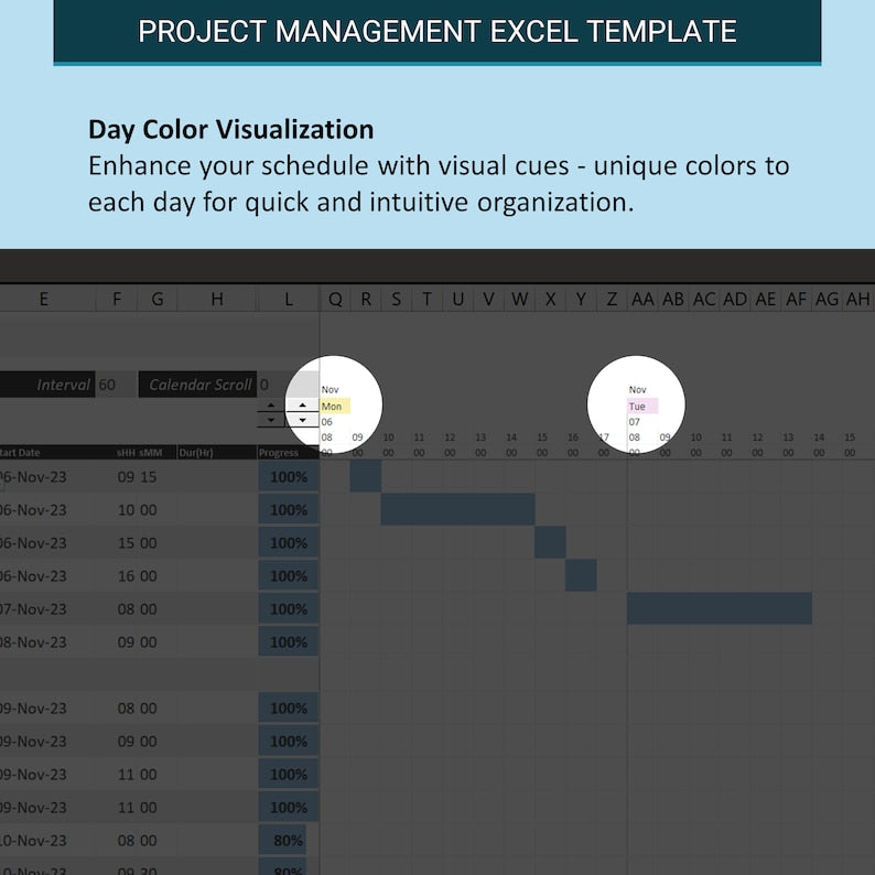 Optimize Project Management: Hourly Planner Gantt Chart Template