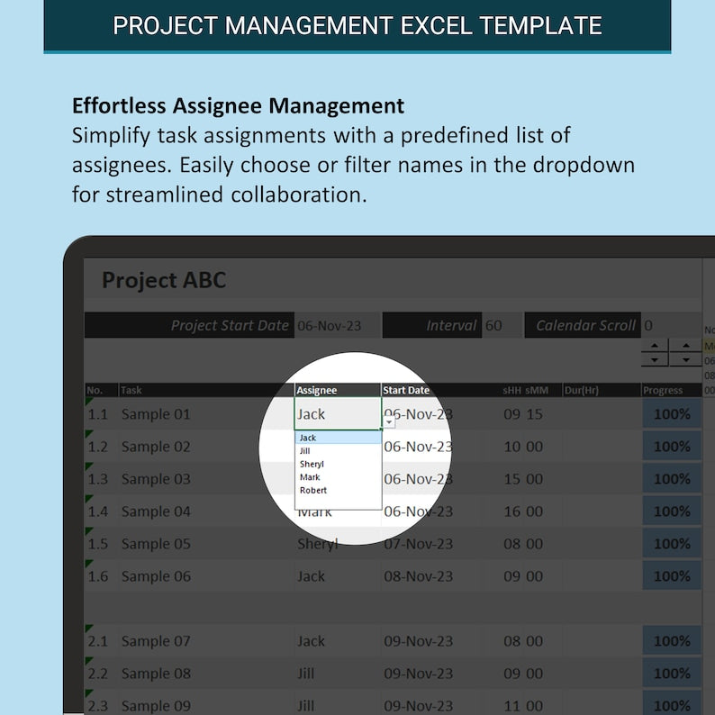 Optimize Project Management: Hourly Planner Gantt Chart Template