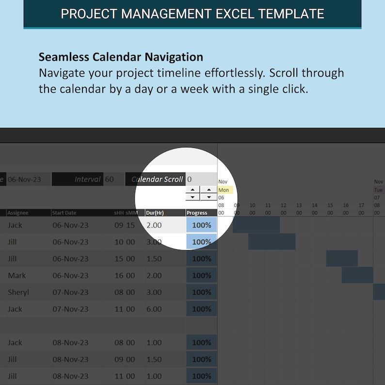 Optimize Project Management: Hourly Planner Gantt Chart Template