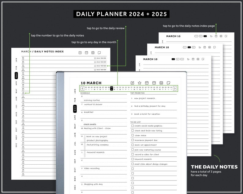 Maximize Your Days: Ultimate 2024 + 2025 Productivity Planners Bundle for Remarkable Tablets!