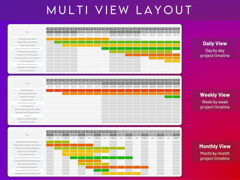 Excel GANTT Chart Template: Streamline Project Scheduling and Tracking + FREE EBOOK